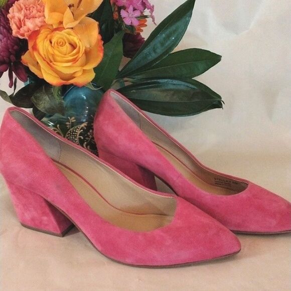 Botkier Pink Suede Heels - Picture 1 of 13